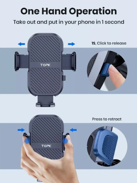 TOPK Durable Car Phone Holder Air Vent Hook Mount Universal Phone Mount for Car